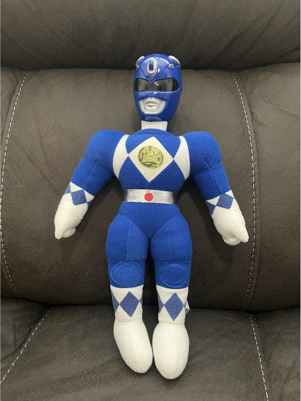 Mighty Morphin 1993 Power Rangers Blue Ranger Plush Action Figure Doll Toy